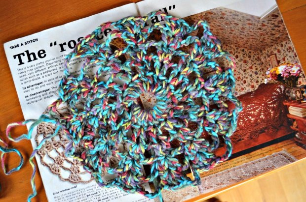 Crochet rose motif 7