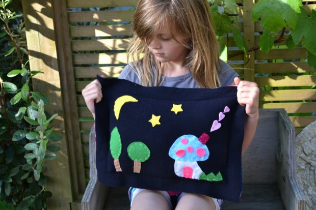 Maia and starry night pillow
