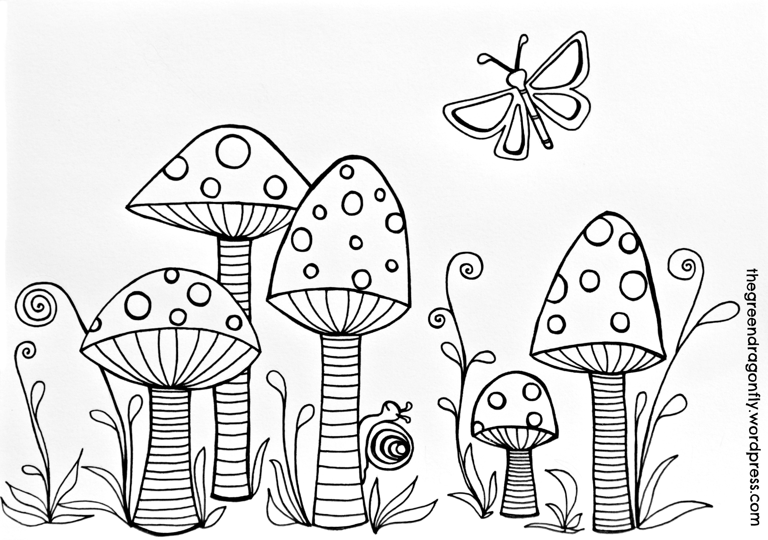 fairy and mushroom coloring pages - photo #42